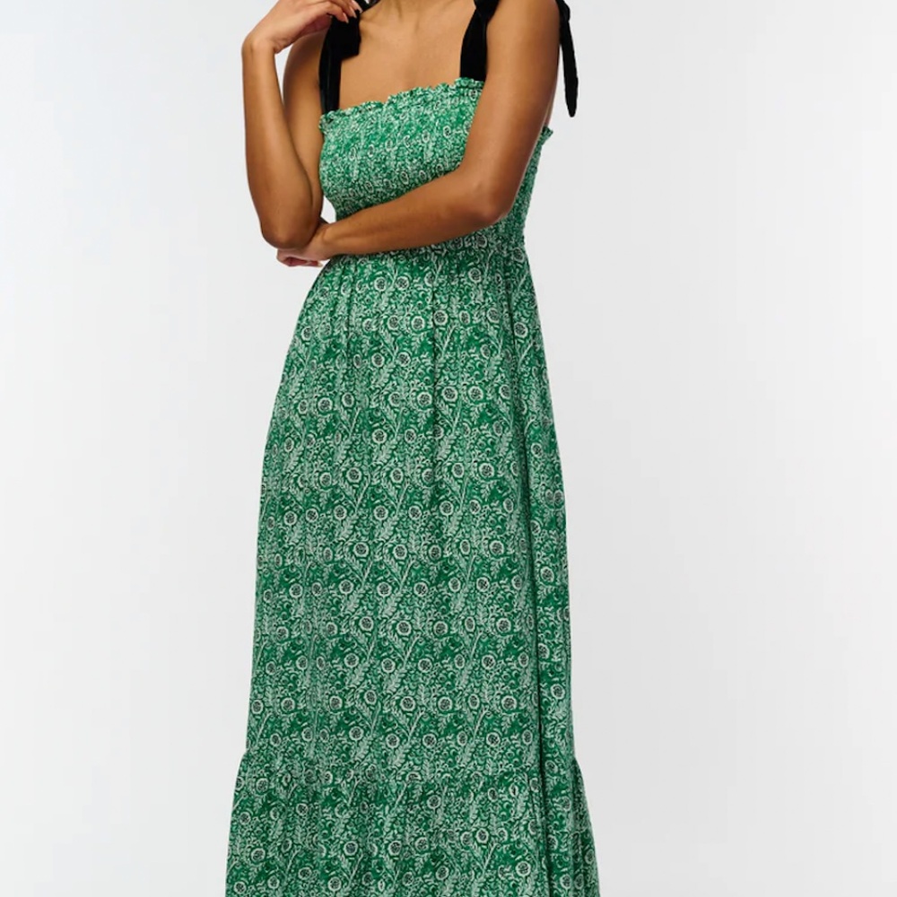 NWT Roller Rabbit Fern Floral Georgina Dress Green • XS